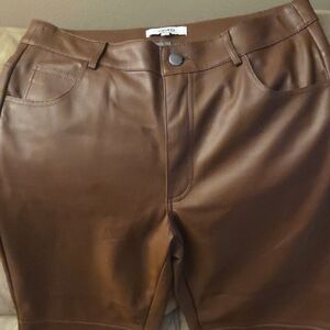 Stylish Brown Wide Leg Pants Med